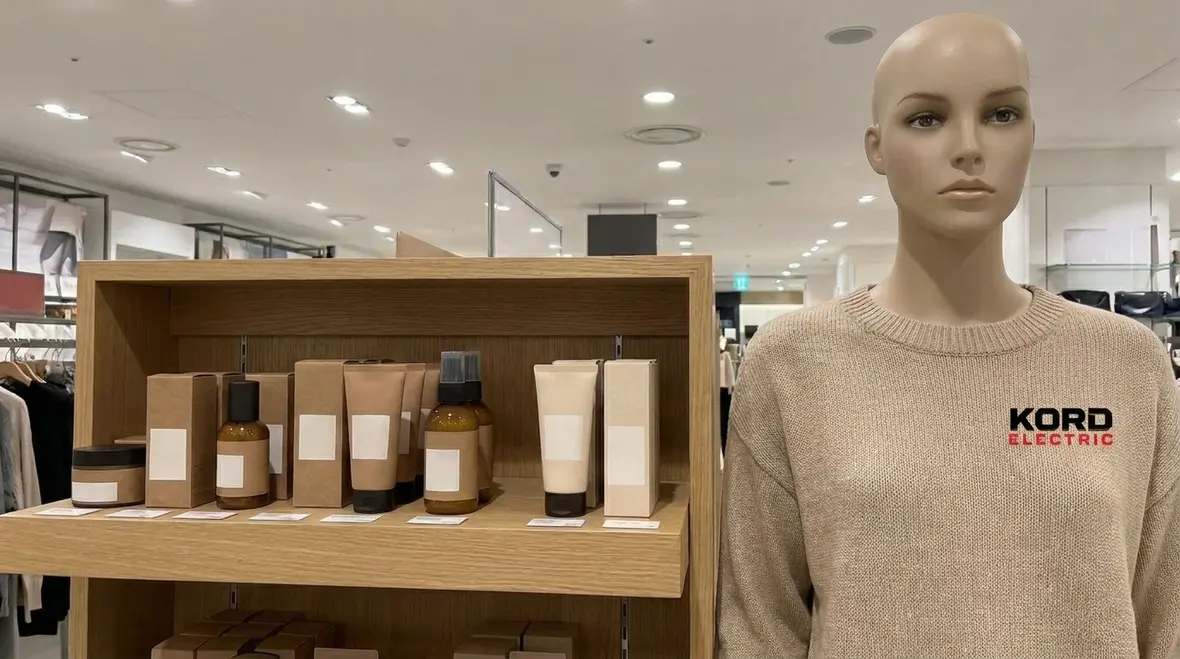 Retail lighting showcasing accurate product color and branding