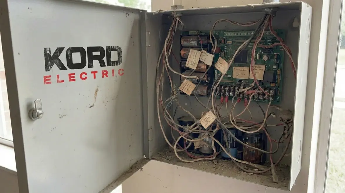Kord Electric technician coordinating fire alarm inspection schedule
