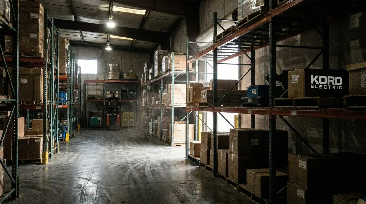 Engineered warehouse lighting layout designed by Kord Electric