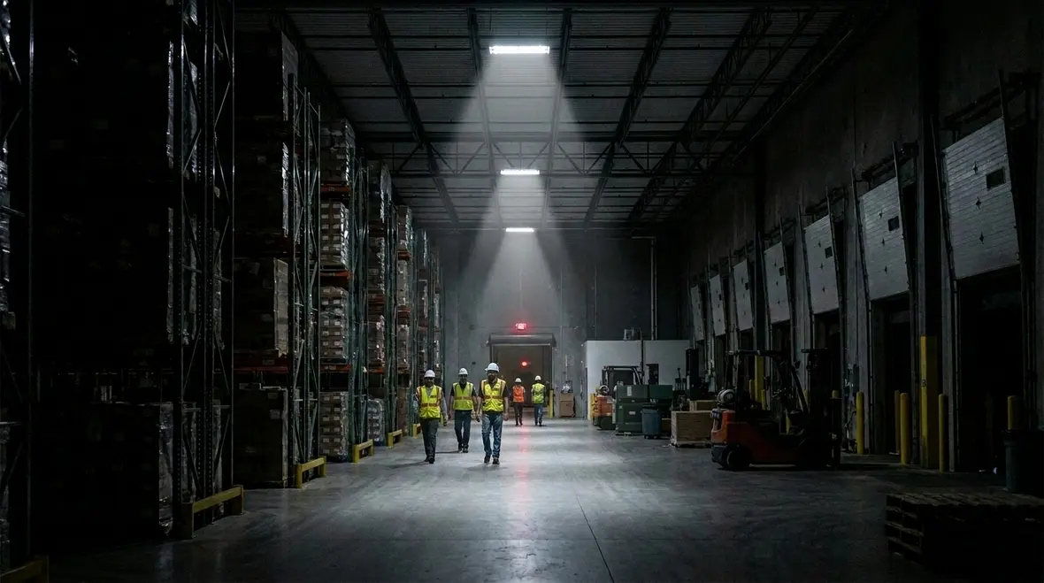 Warehouse emergency lighting design