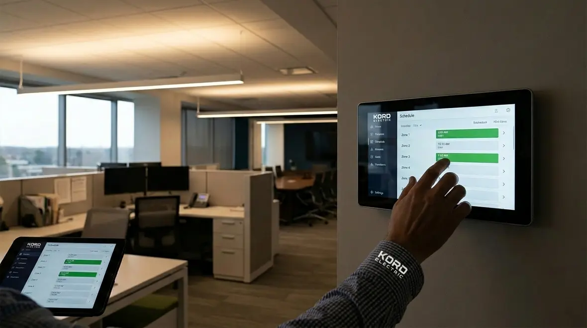 automated lighting scheduling for offices