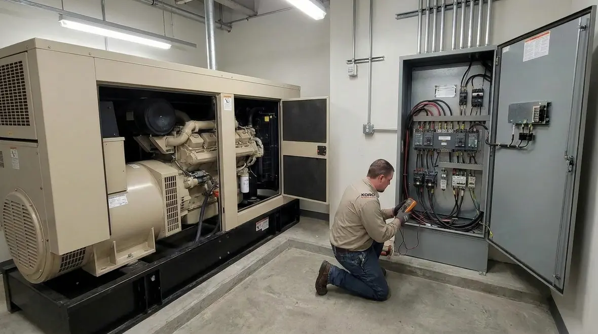 Generator, ATS, and switchgear configured for fast power restoration
