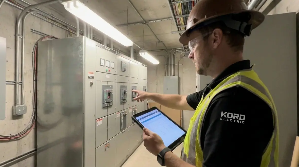 Industrial switchgear and backup power systems inspected after outage