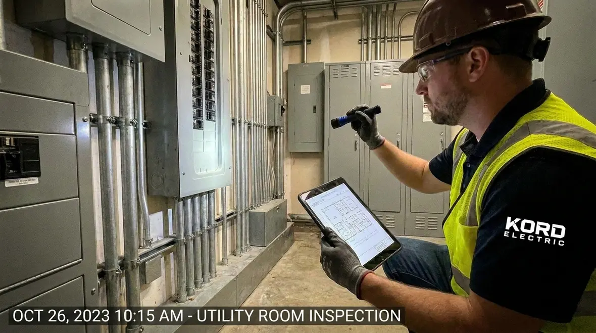 Commercial EV charging infrastructure planning layout at a modern facility