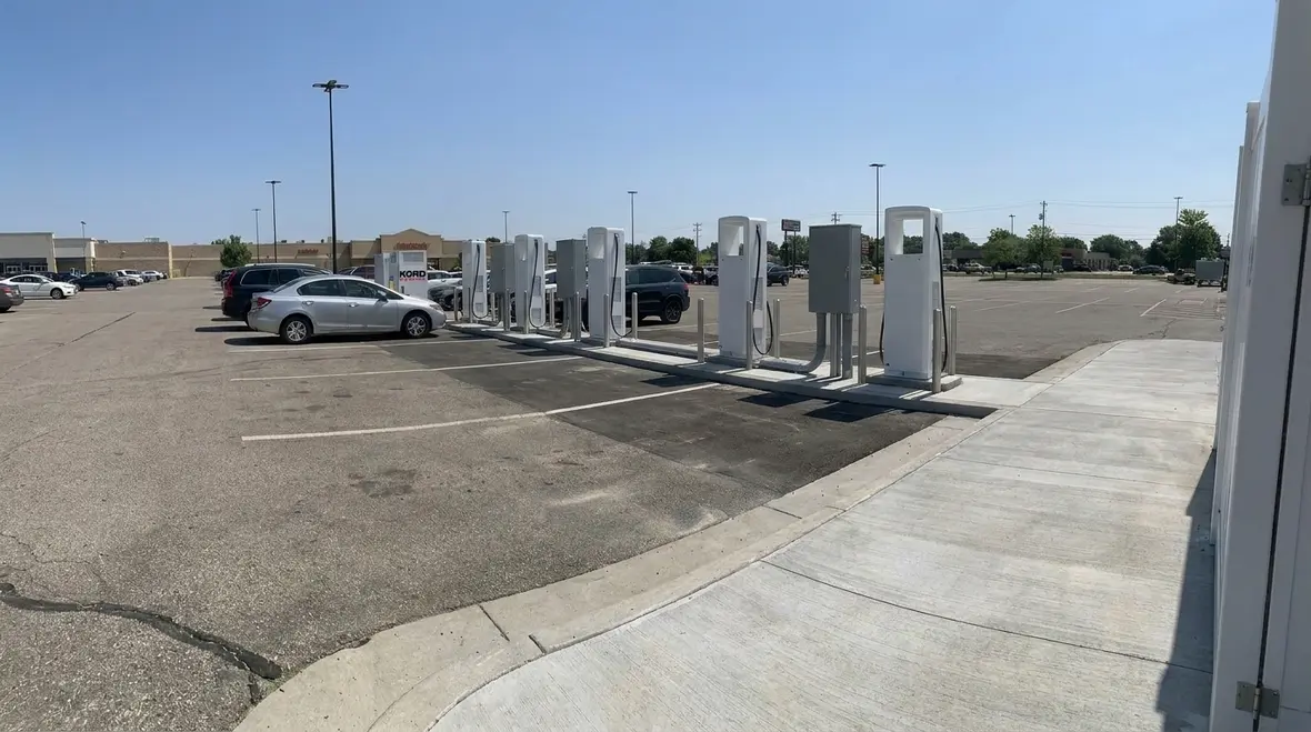 Commercial EV charging stations installed at a multi-tenant property