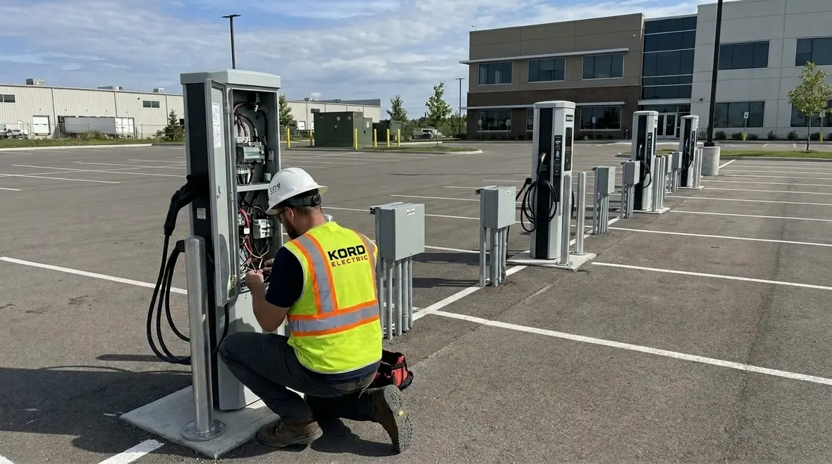 commercial EV charging installation