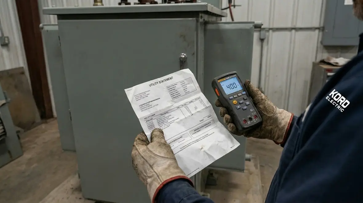 Balanced commercial electrical system improving energy efficiency and equipment life