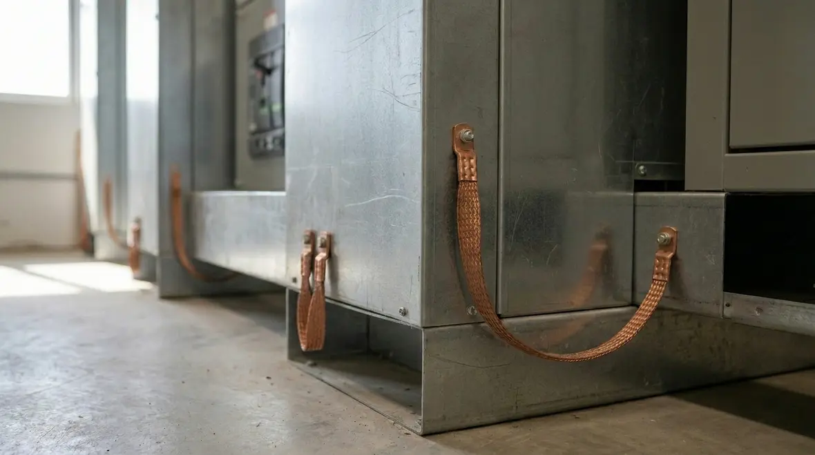 Grounding and bonding conductors tied into commercial electrical equipment