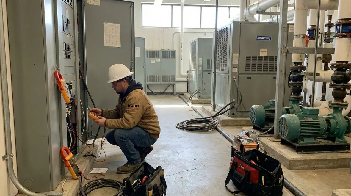 Infrared and thermal checks during commercial electrical load testing