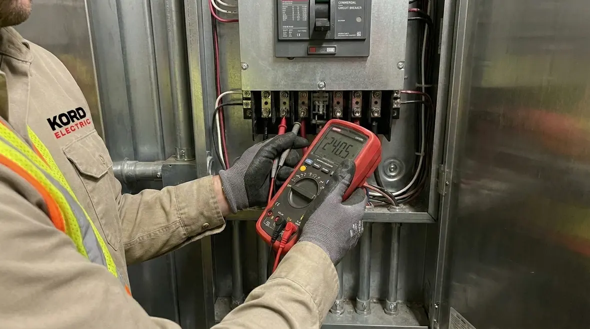 Voltage monitoring during commercial electrical load testing