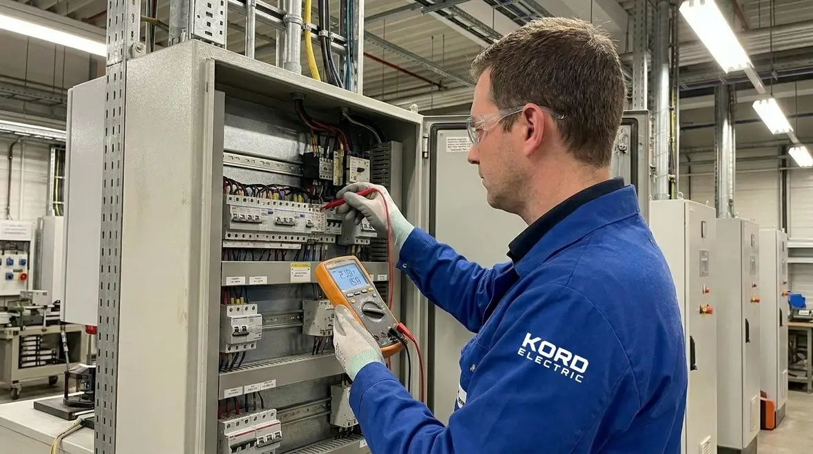 Voltage monitoring during commercial electrical load testing to check stability