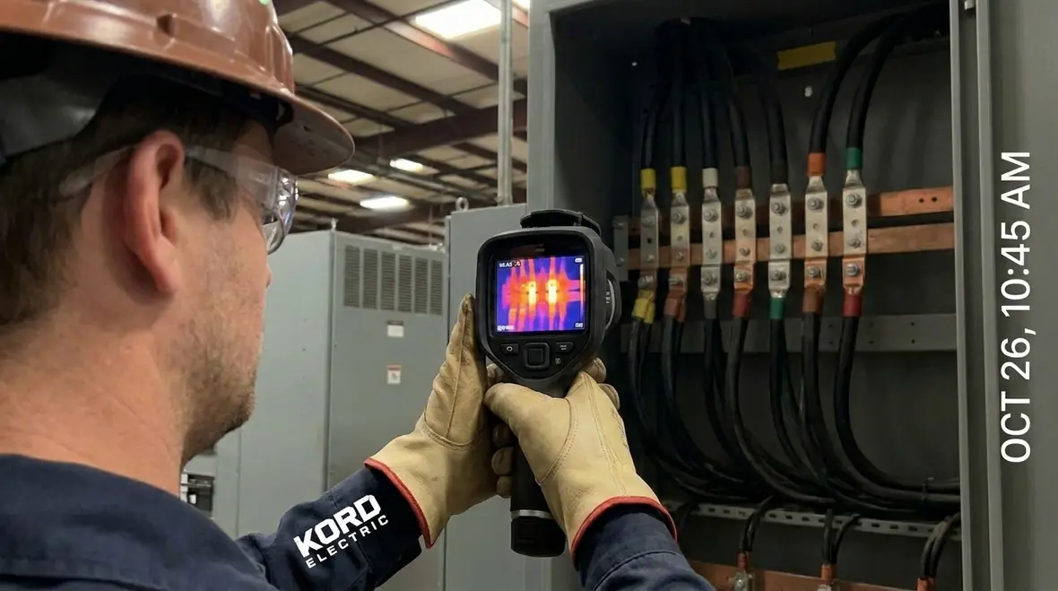 Monitoring voltage stability during commercial electrical load testing