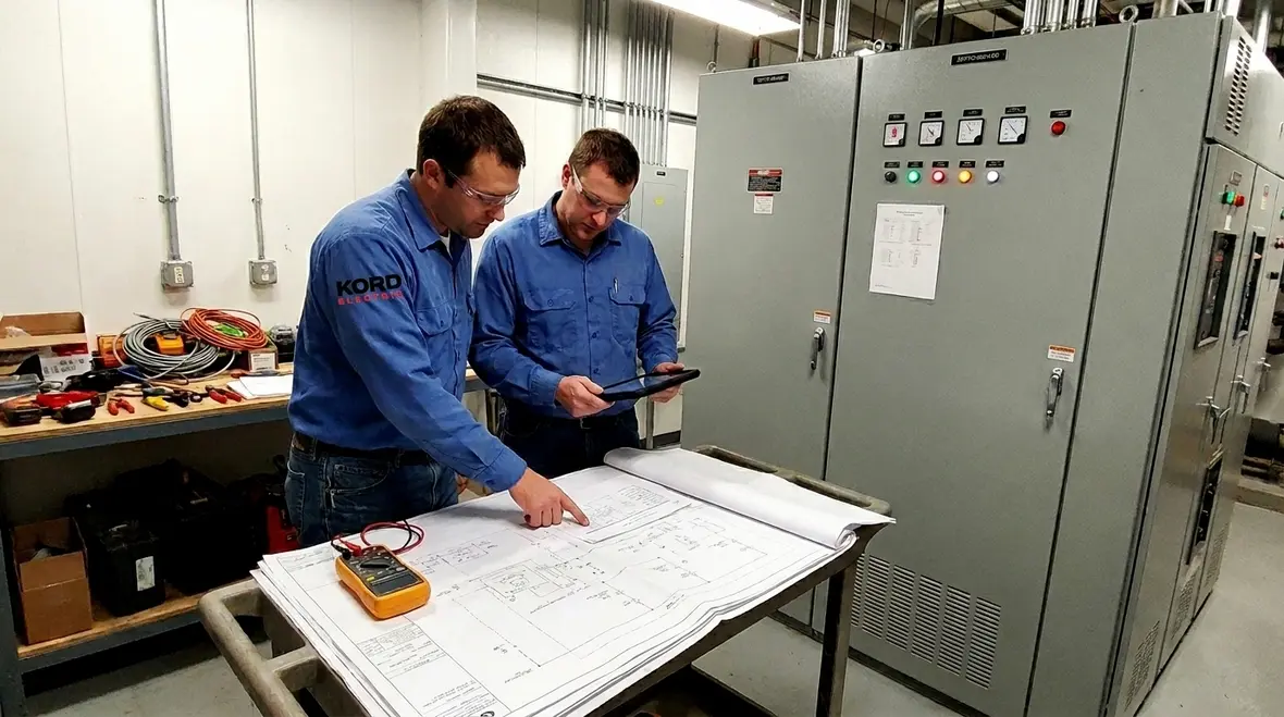 Load bank equipment connected for commercial electrical load testing