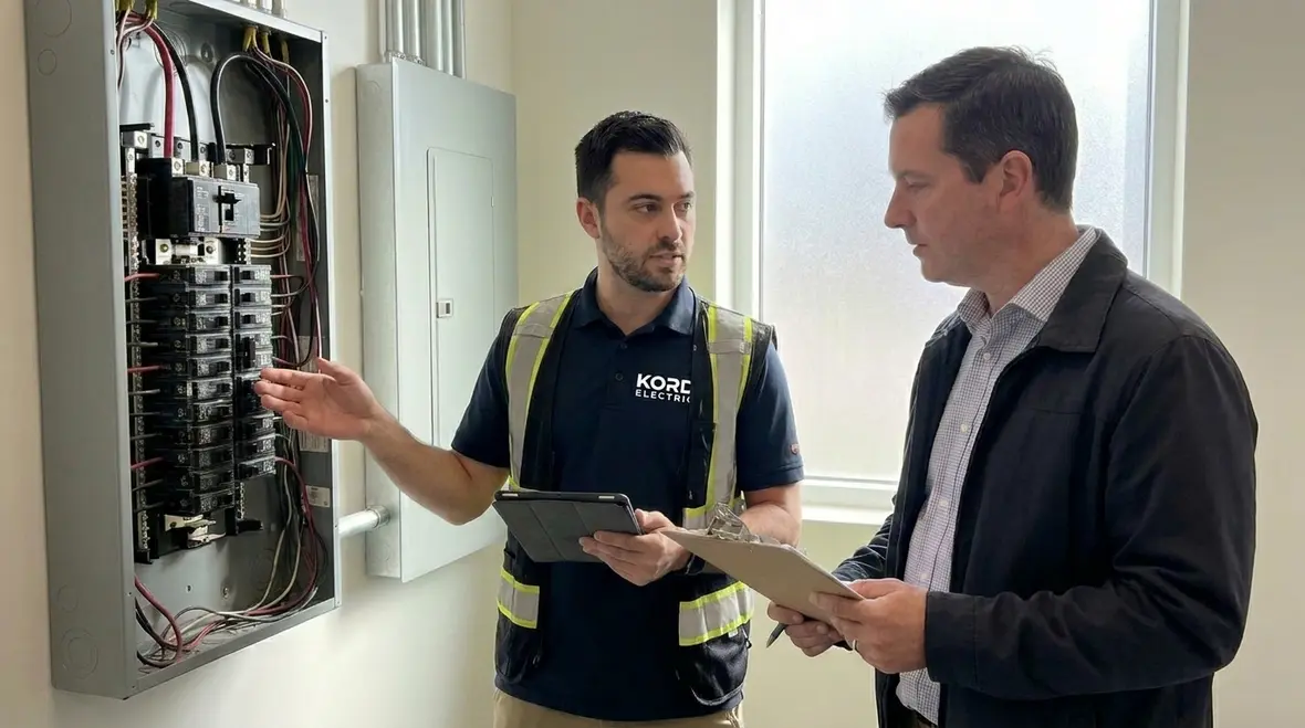 Commercial electrical distribution equipment under monitored load test