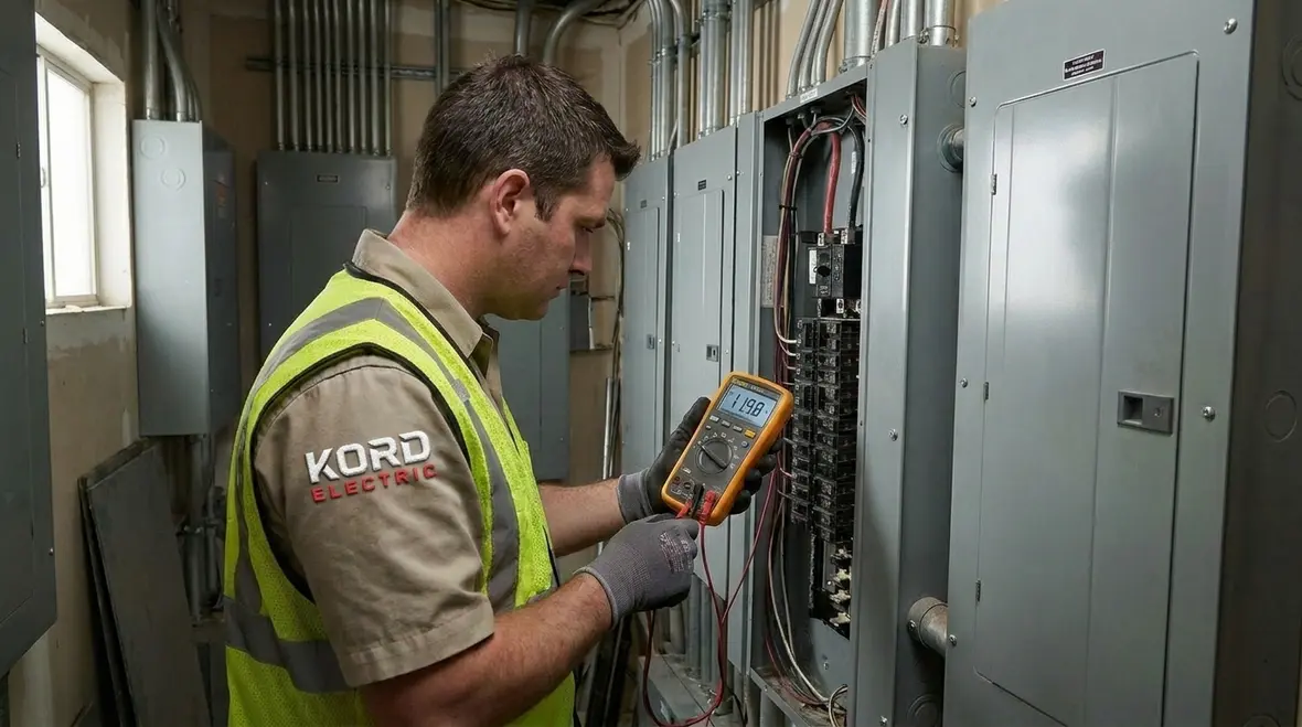 Commercial facility showing signs that electrical load testing is needed