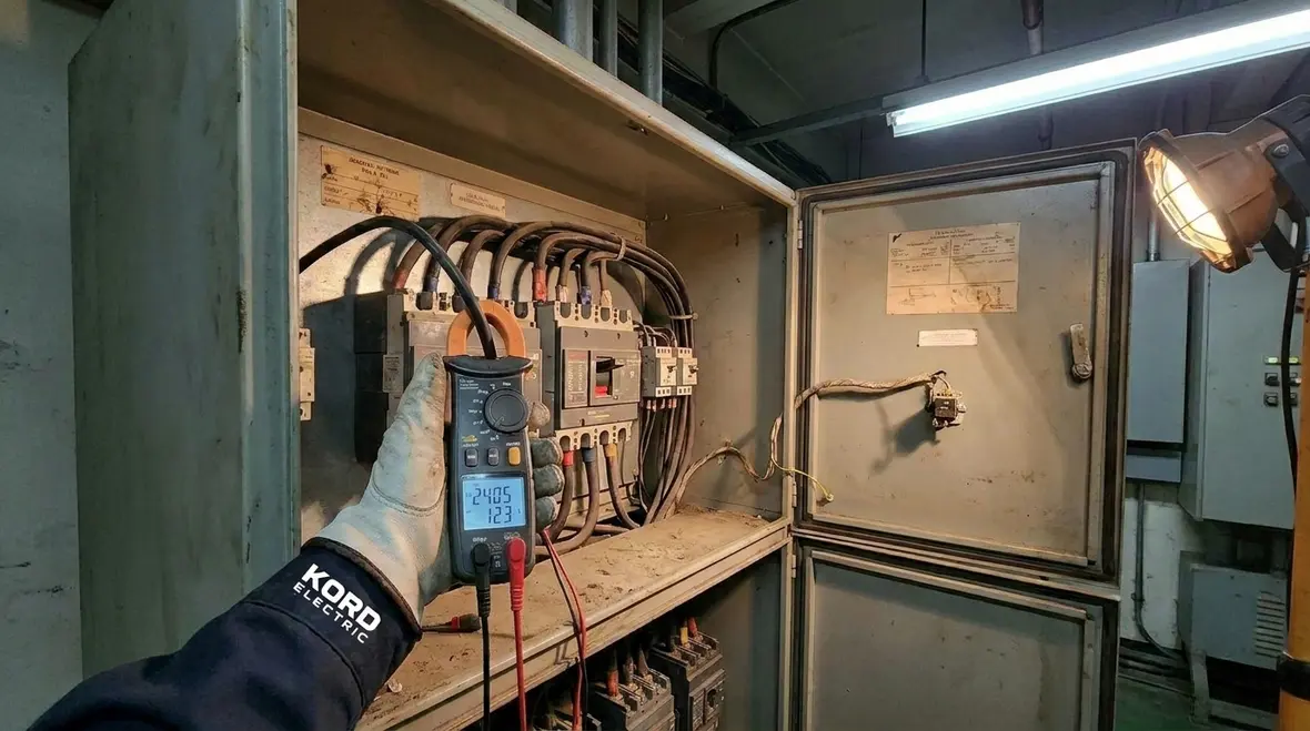 Thermal and voltage diagnostics on commercial electrical system