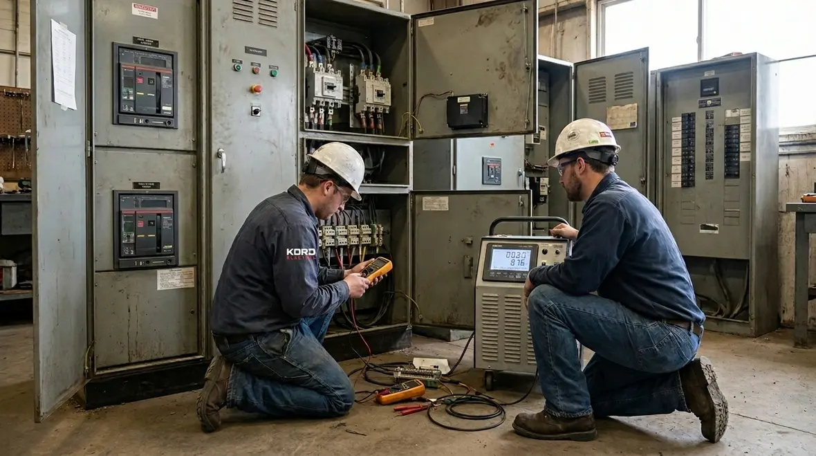 Commercial electrical panels monitored for voltage stability