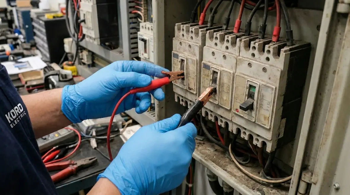 Infrared inspection during commercial electrical load testing to prevent fire risks