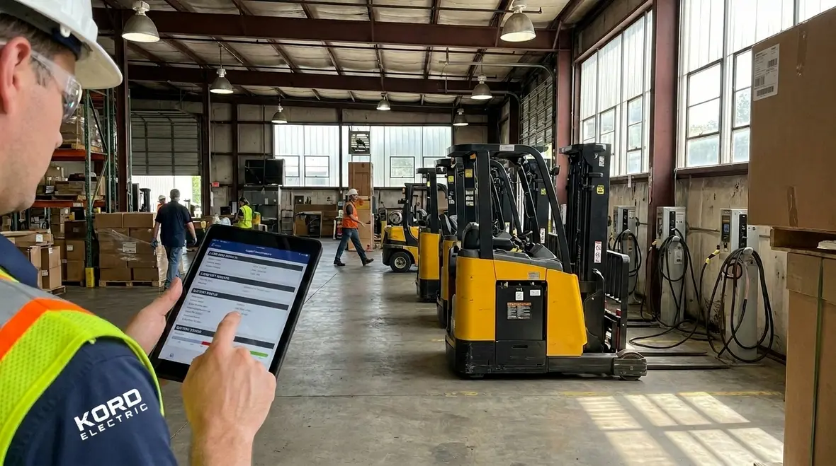 Warehouse electrical system monitored during commercial load testing
