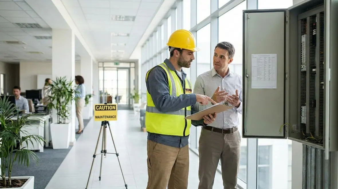 Safe commercial electrical room maintained through preventative maintenance