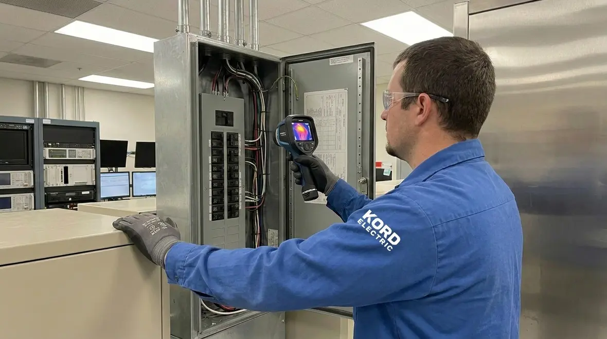 LED lighting retrofit easing load in a commercial electrical service upgrade project