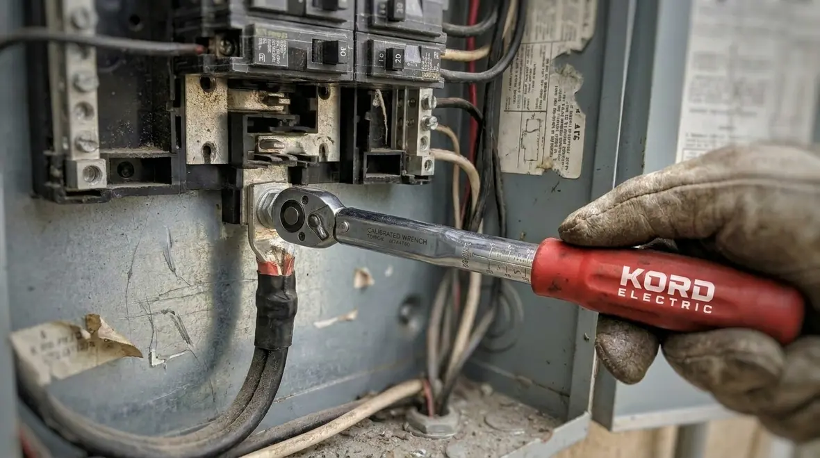 Commercial electrical panel inspection to prevent repeat downtime failures