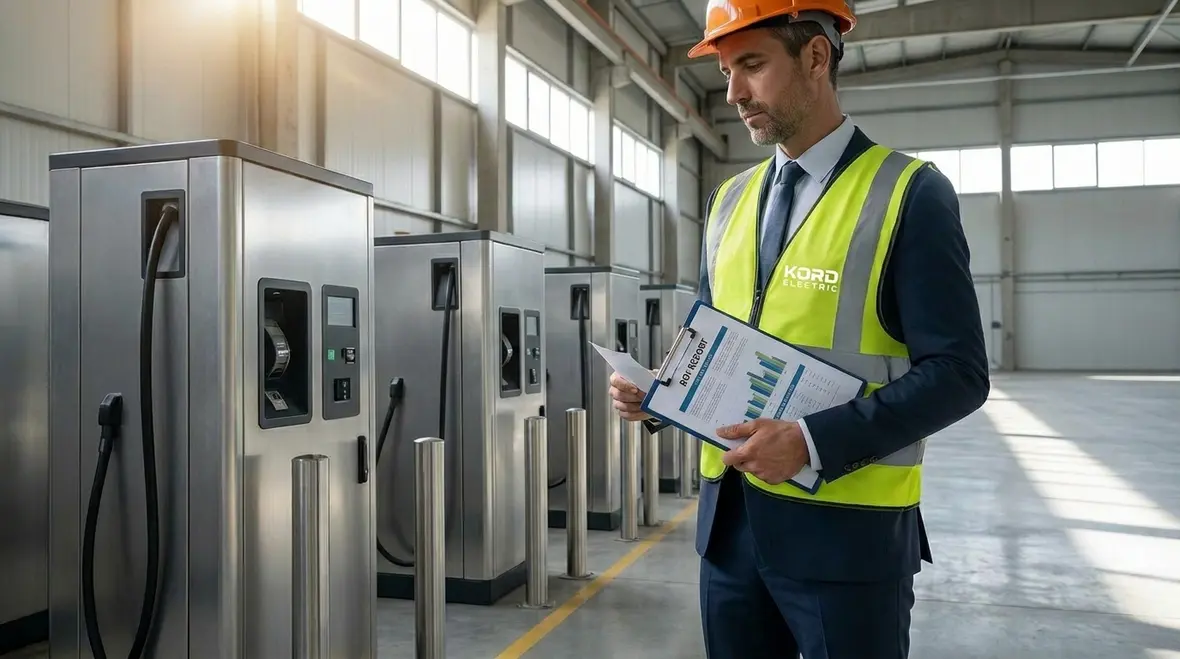Commercial EV charging hardware options and layouts