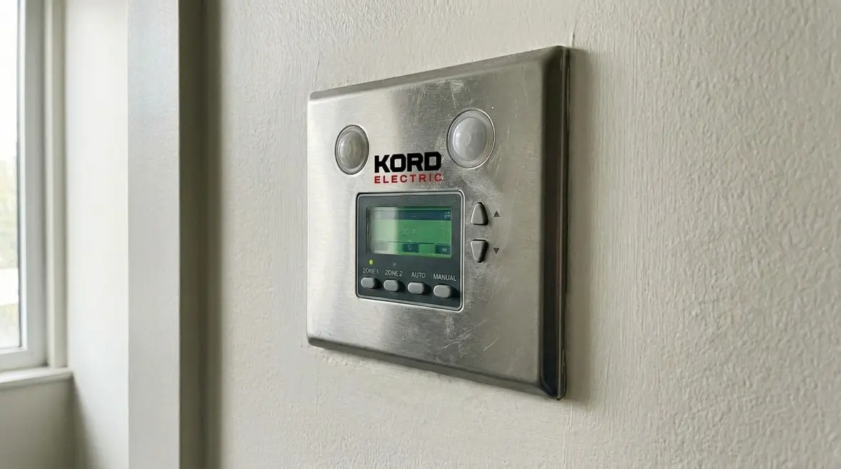 Modern commercial lighting fixtures controlled by automation system