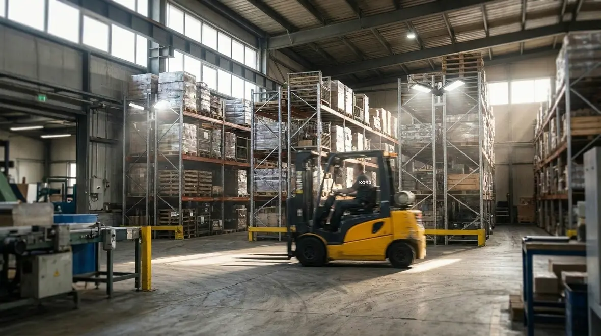 Warehouse and office spaces using automated commercial lighting control integration