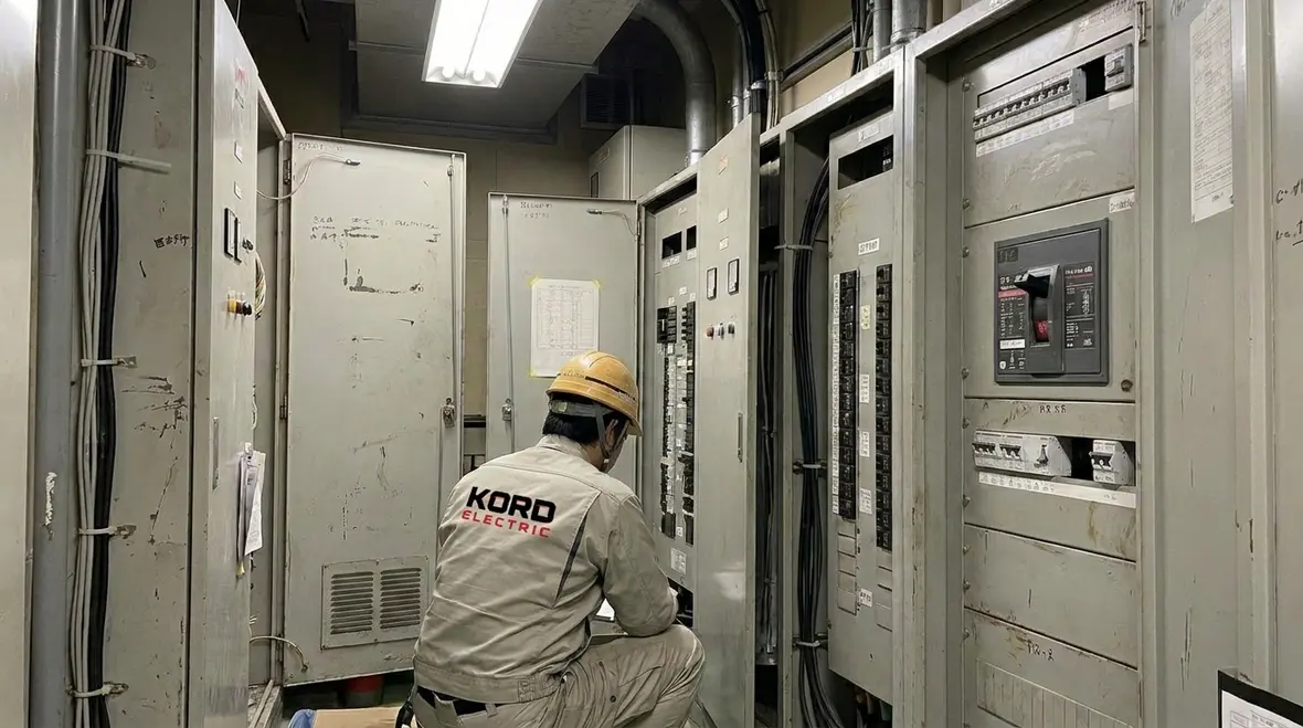 Diagram showing surge protection locations in a commercial building