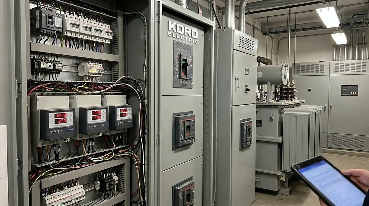 Electrical room and distribution for commercial EV charging infrastructure