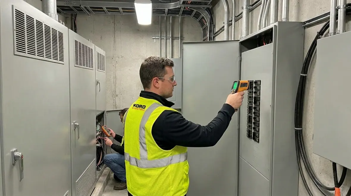 Electrical room and distribution panels supporting EV fleet charging