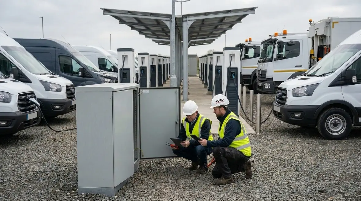 Commercial electric vehicle fleet charging infrastructure review