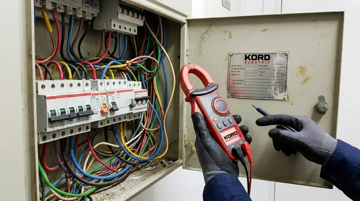 Commercial electrical distribution panel under high load conditions