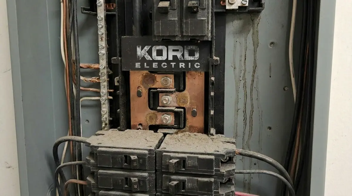 Technician performing a commercial electrical panel safety audit
