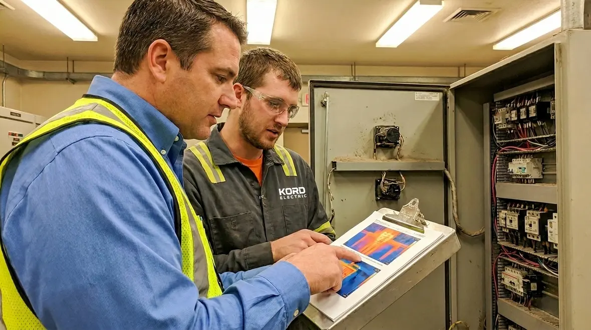 Electrical panel safety inspection using thermal imaging