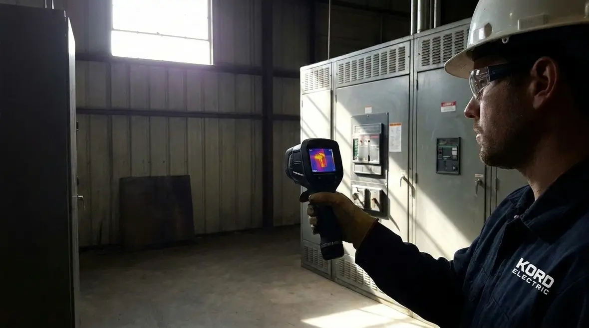 Maintenance team preparing systems for emergency electrical power recovery