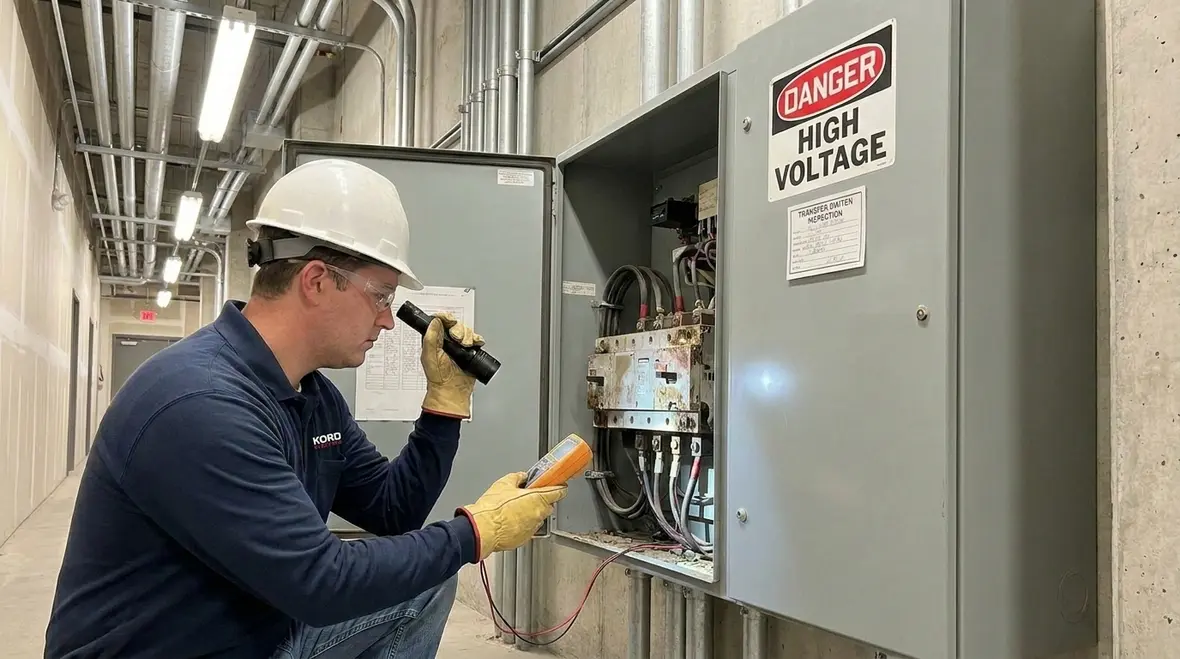 Testing an emergency generator transfer switch under load