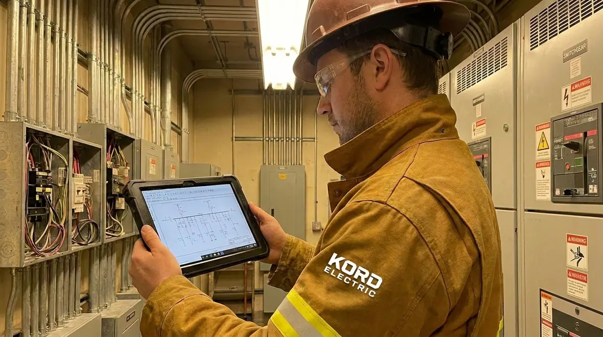 Monitoring voltage fluctuations in a commercial electrical room
