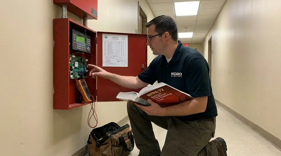 Commercial fire alarm control panel complying with NFPA 72
