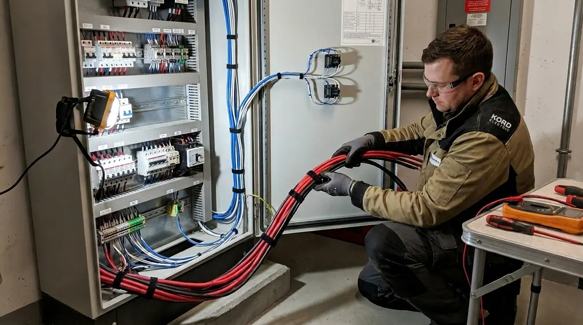 Grounding and bonding work on a fire pump controller