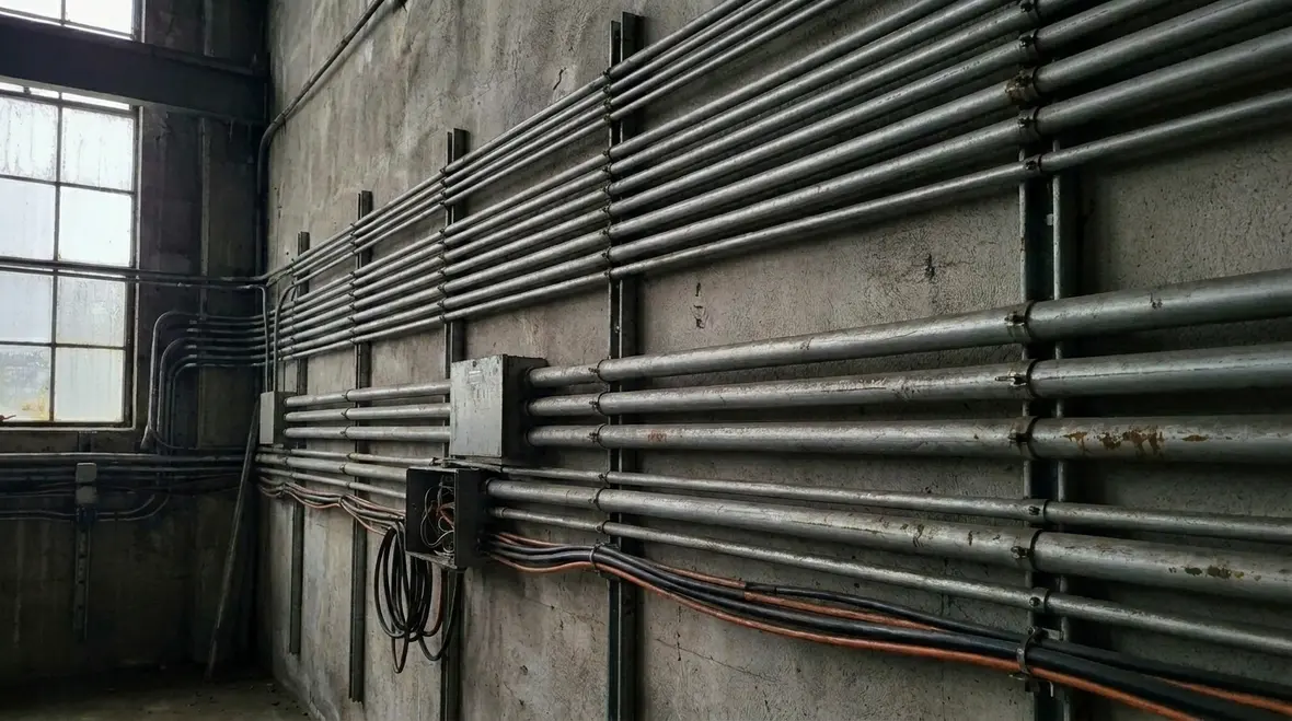 Protected wiring routes for a fire pump controller