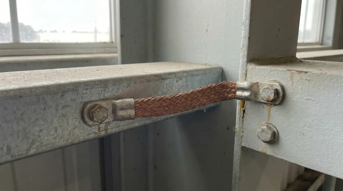 Bonding jumpers and grounding conductors installed on commercial electrical equipment