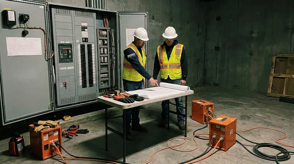 Side-by-side comparison of industrial electrical panel upgrade versus rewiring