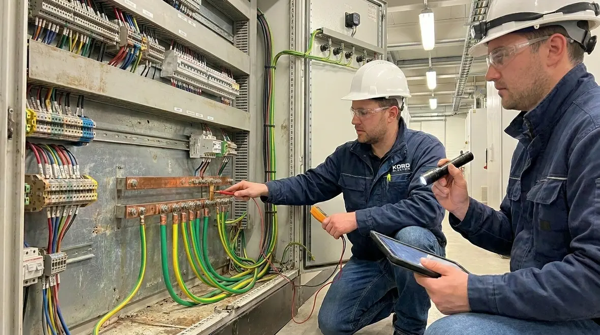 Industrial electrical surge protection installed on commercial facility switchgear