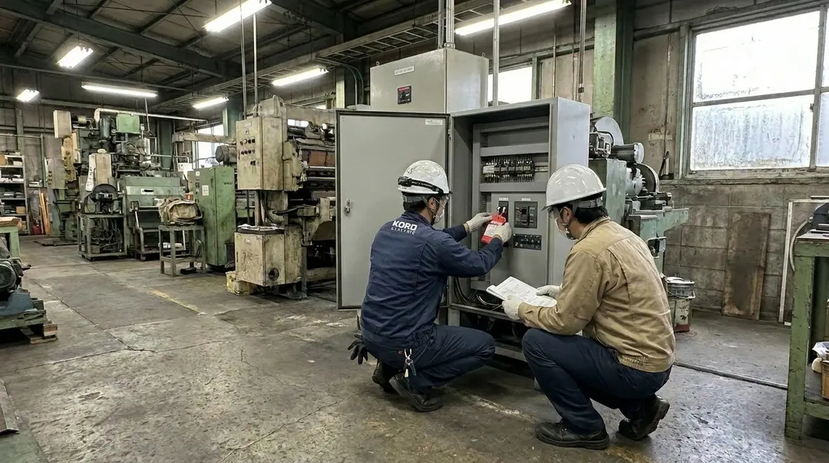 Electrical technicians following safe switching and lockout procedures to reduce arc flash risk