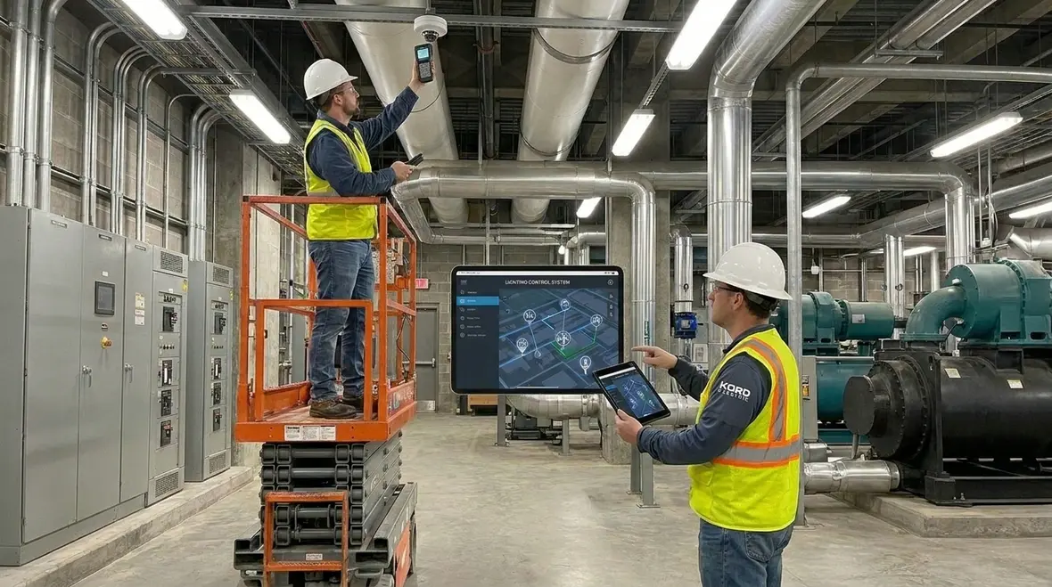 Industrial facility zones and sensors integrated with smart lighting controls