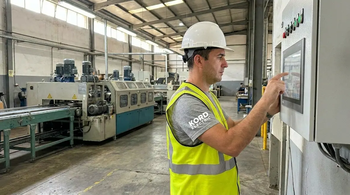 Electrical panel and control wiring upgrades for industrial lighting