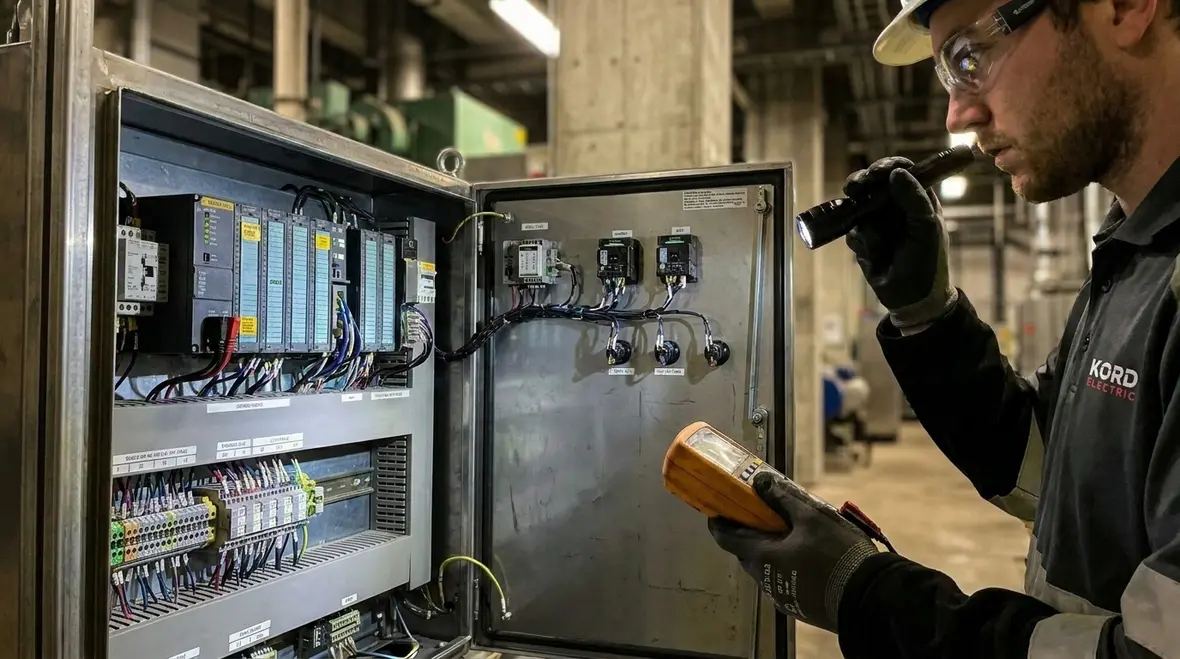 Warehouse lighting system illustrating energy, maintenance, and labor cost layers