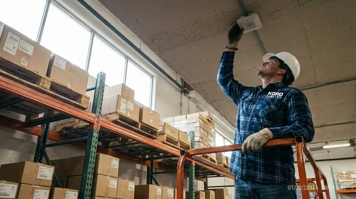 Warehouse lighting controls tuned for energy-efficient industrial operation